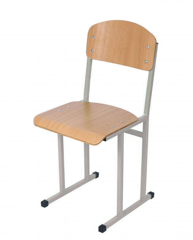 Учнівський стілець полозковий на ростову групу №6, каркас - квадратна металева труба, покриття - пластик HPL, АЛМАНТ, 380х445х855 мм